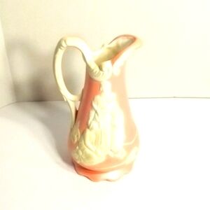 Naomi and Her Daughters-in-Law White On Pink Parian Salt Glaze Pitcher/Ewer/Vase